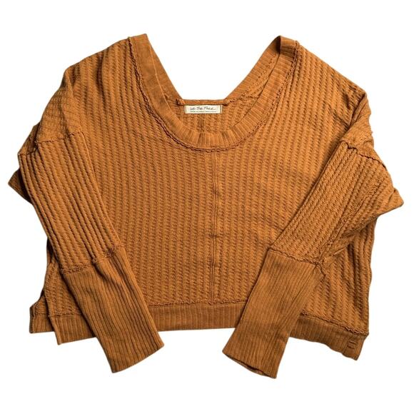 Free People New Magic Thermal Waffle Top in Pretty Penny - Picture 3 of 11